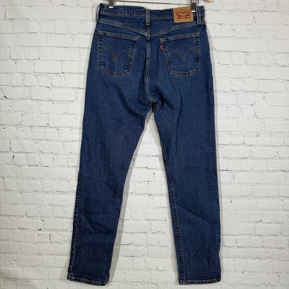Levis 501 Jeans Button Fly Women Size 29 Medium Washed Denim Straight Leg Pants - Picture 3 of 13